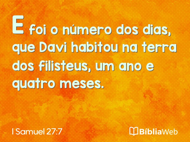 I Samuel 27:7 em imagem para compartilhar