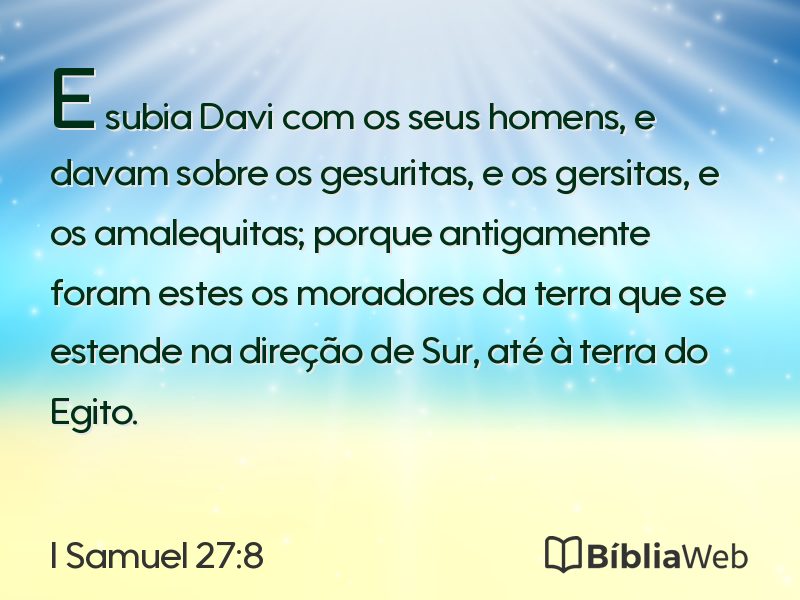I Samuel 27:8 em imagem para compartilhar