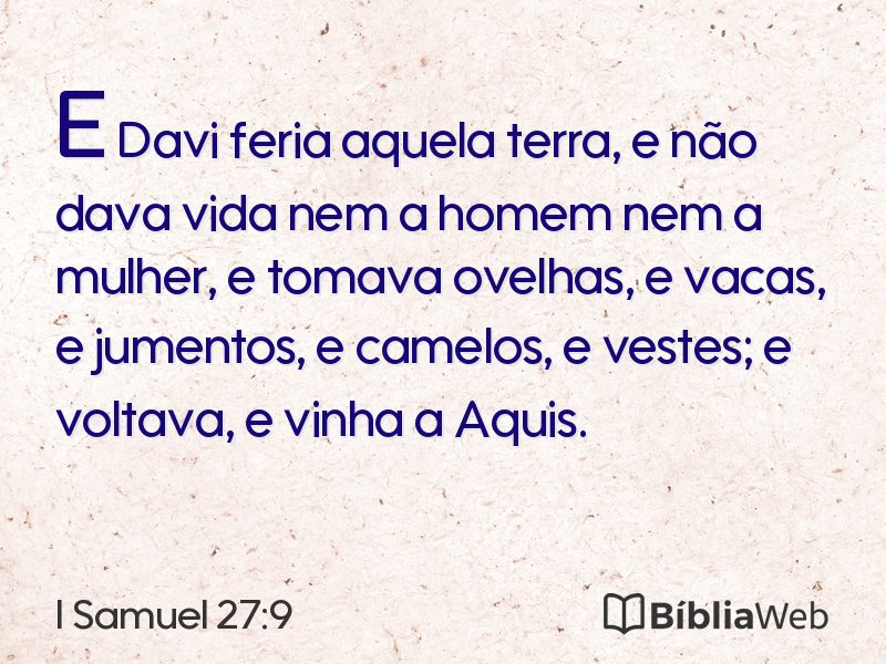 I Samuel 27:9 em imagem para compartilhar