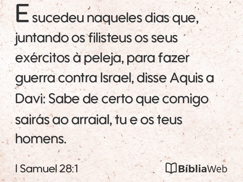 I Samuel 28:1 em imagem para compartilhar