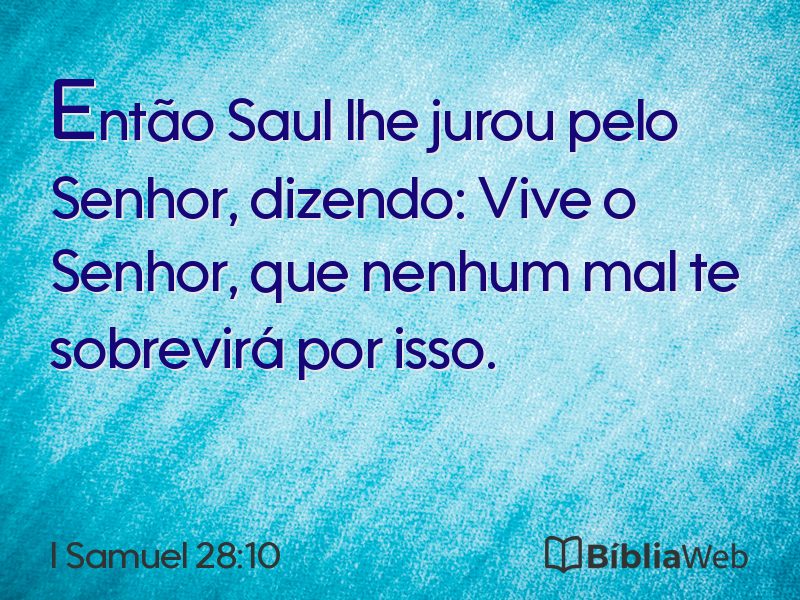 I Samuel 28:10 em imagem para compartilhar