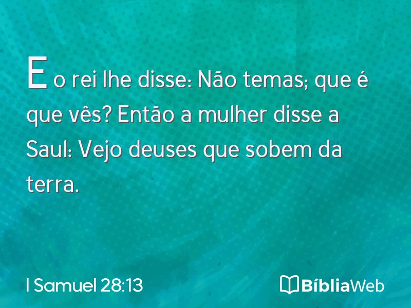 I Samuel 28:13 em imagem para compartilhar