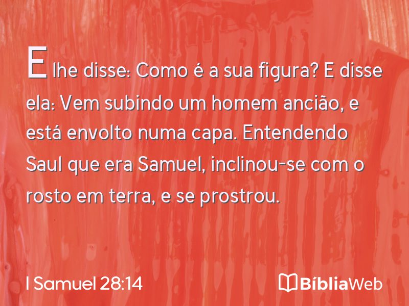 I Samuel 28:14 em imagem para compartilhar