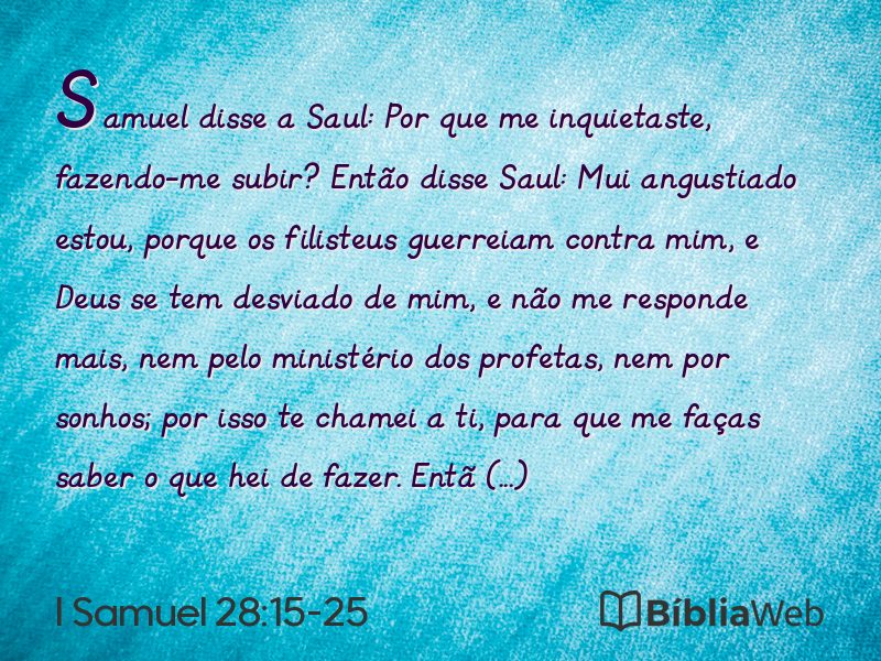 I Samuel 28:15-25 em imagem para compartilhar