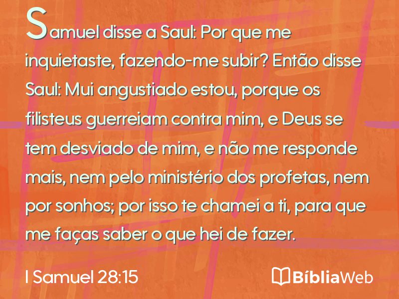 I Samuel 28:15 em imagem para compartilhar