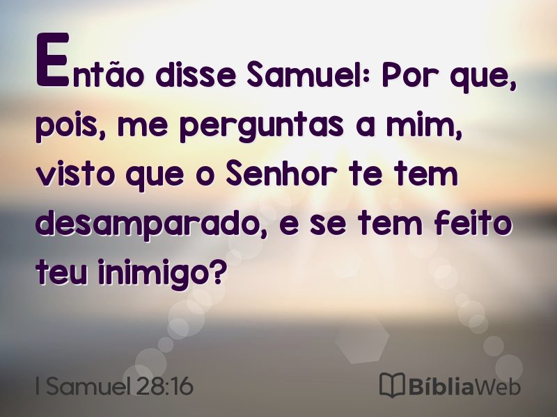 I Samuel 28:16 em imagem para compartilhar