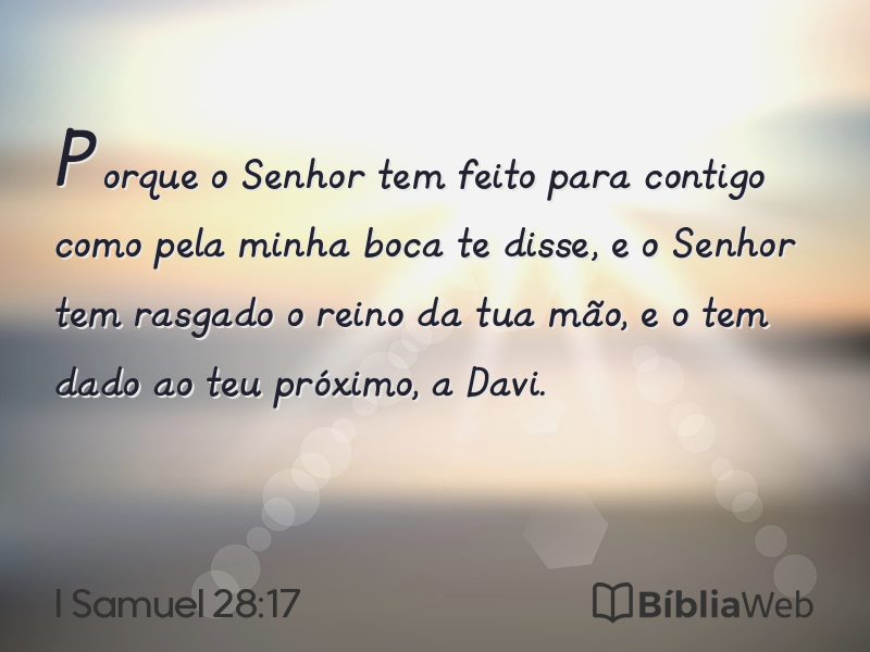 I Samuel 28:17 em imagem para compartilhar