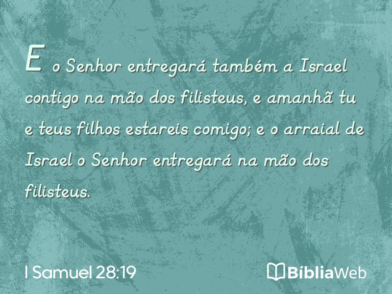 I Samuel 28:19 em imagem para compartilhar