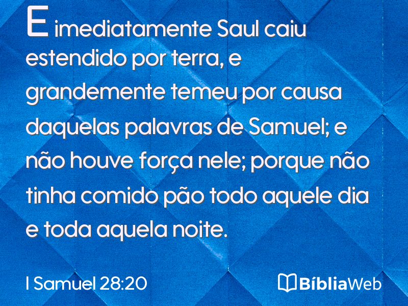 I Samuel 28:20 em imagem para compartilhar