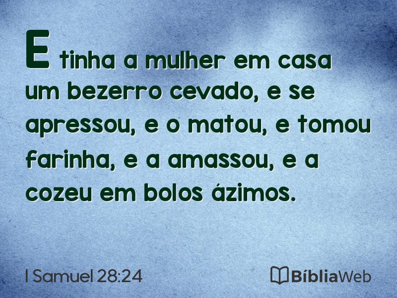 I Samuel 28:24 em imagem para compartilhar