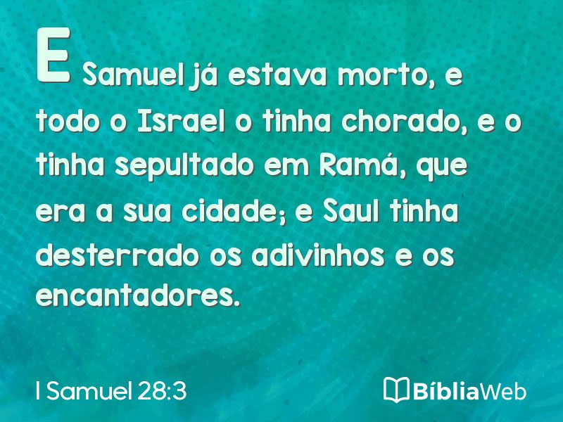 I Samuel 28:3 em imagem para compartilhar