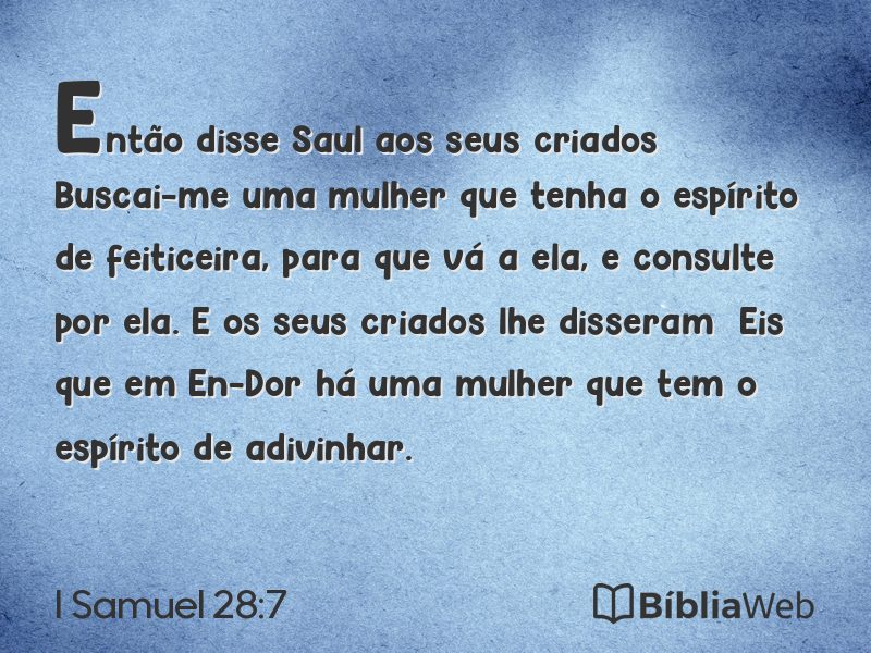 I Samuel 28:7 em imagem para compartilhar