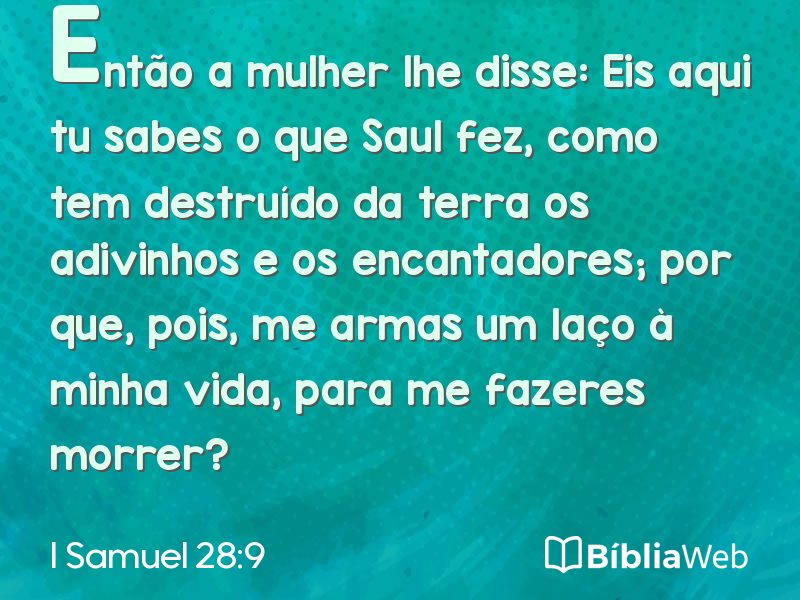 I Samuel 28:9 em imagem para compartilhar