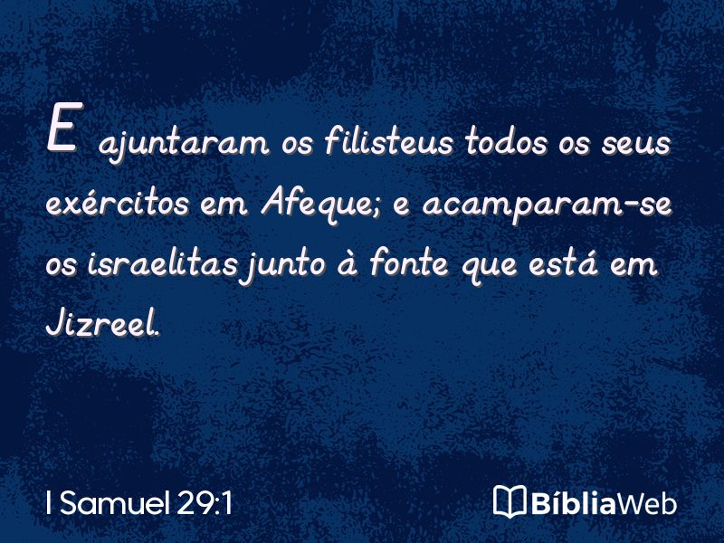I Samuel 29:1 em imagem para compartilhar
