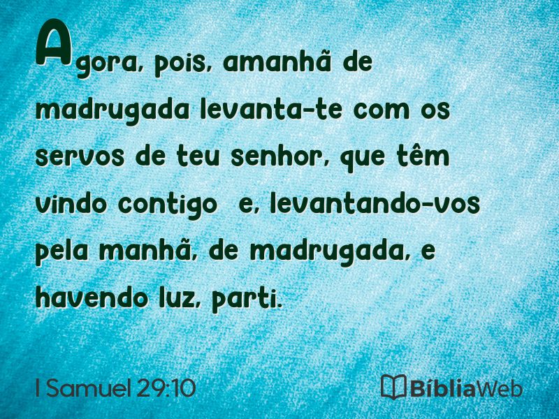 I Samuel 29:10 em imagem para compartilhar