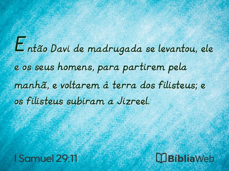 I Samuel 29:11 em imagem para compartilhar