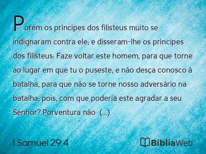I Samuel 29:4 em imagem para compartilhar