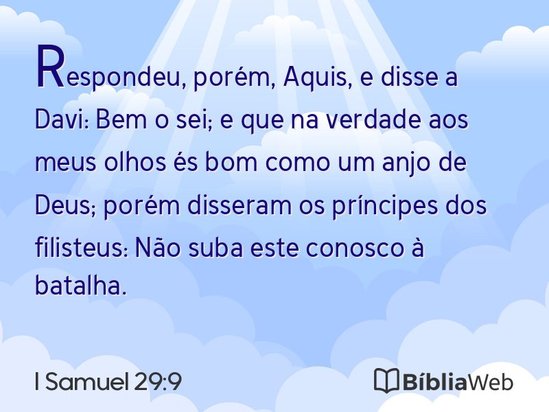 I Samuel 29:9 em imagem para compartilhar