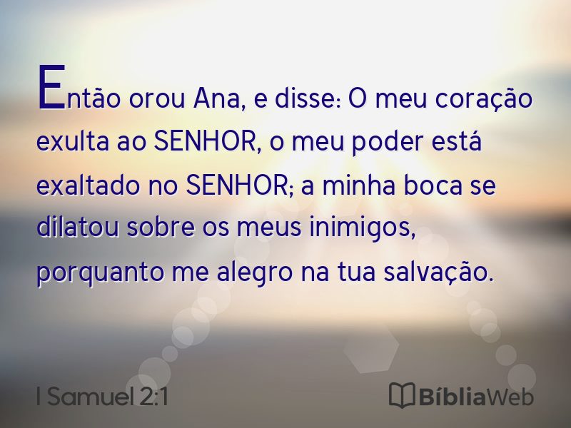 I Samuel 2:1 em imagem para compartilhar