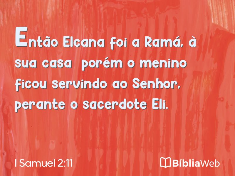I Samuel 2:11 em imagem para compartilhar