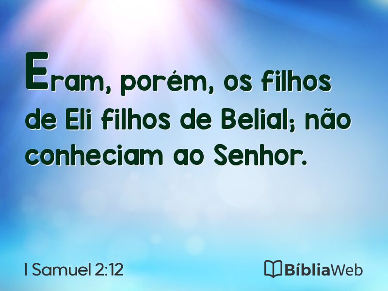 I Samuel 2:12 em imagem para compartilhar