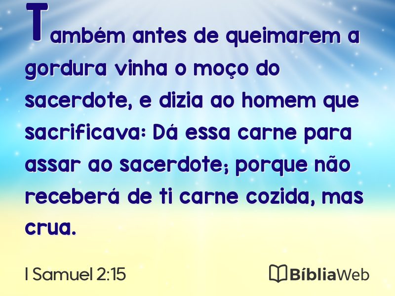 I Samuel 2:15 em imagem para compartilhar