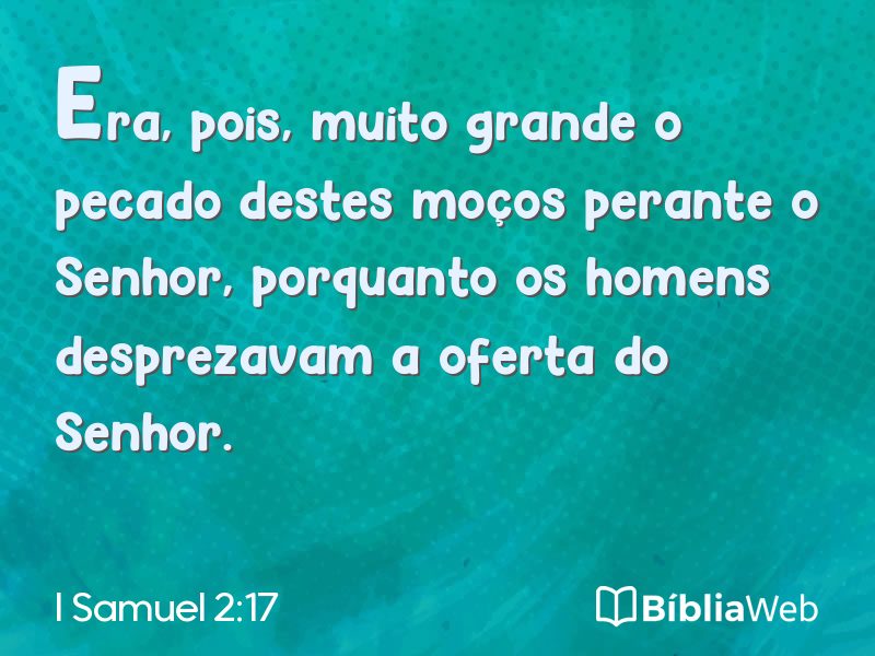 I Samuel 2:17 em imagem para compartilhar
