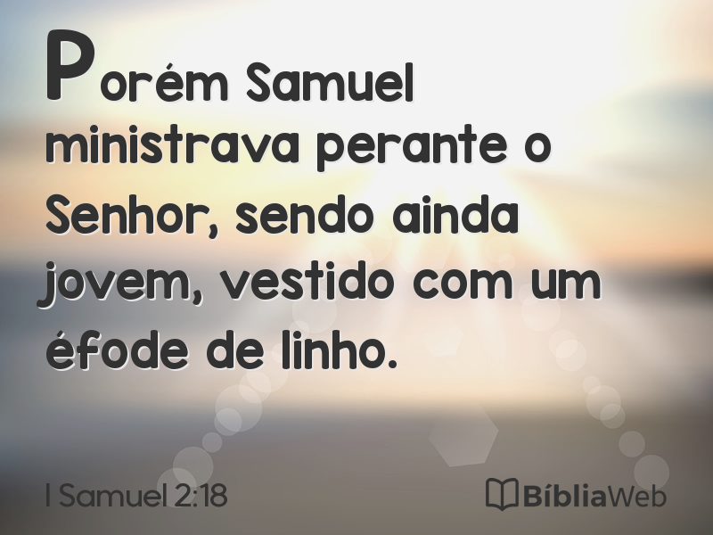 I Samuel 2:18 em imagem para compartilhar