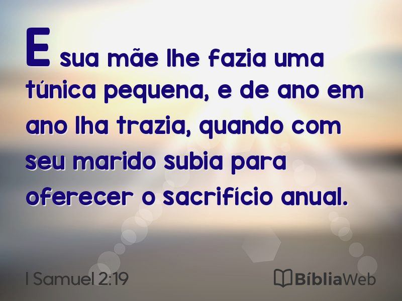 I Samuel 2:19 em imagem para compartilhar