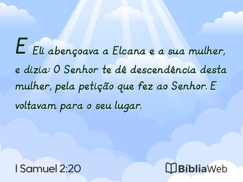 I Samuel 2:20 em imagem para compartilhar