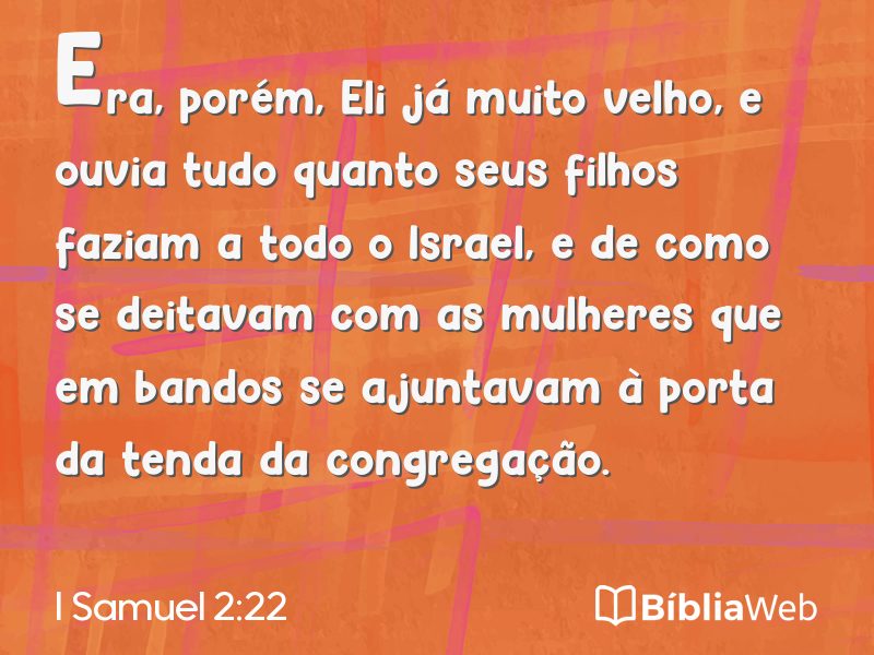 I Samuel 2:22 em imagem para compartilhar