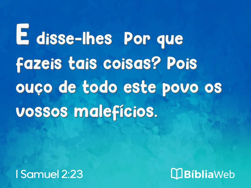 I Samuel 2:23 em imagem para compartilhar