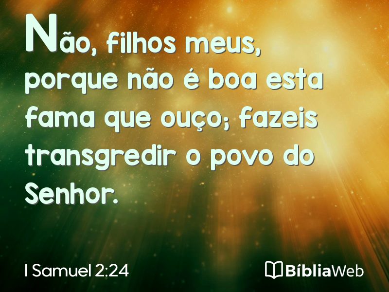 I Samuel 2:24 em imagem para compartilhar