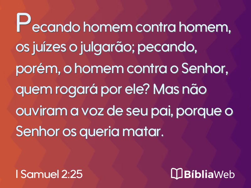 I Samuel 2:25 em imagem para compartilhar