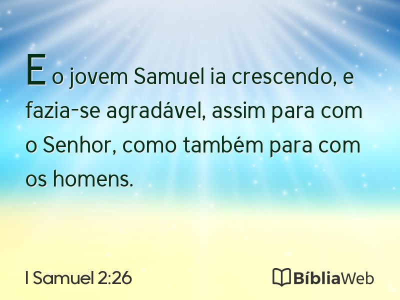 I Samuel 2:26 em imagem para compartilhar