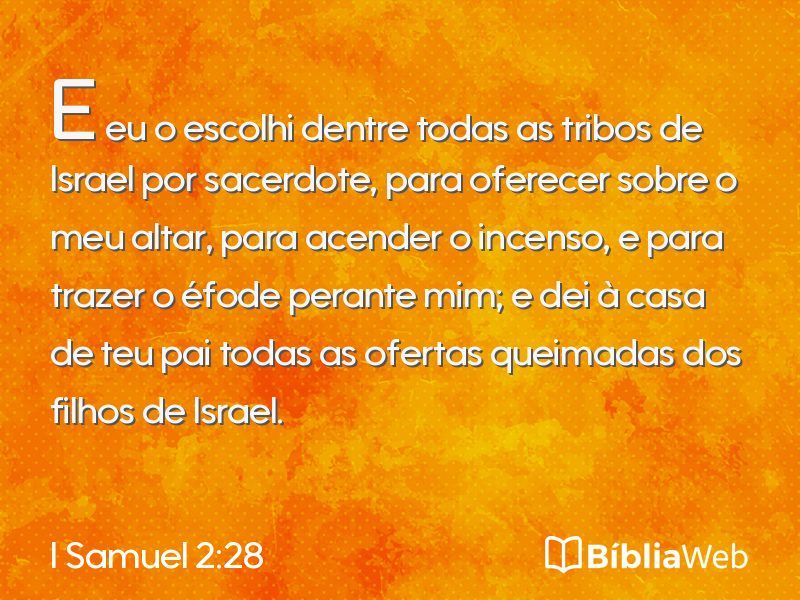 I Samuel 2:28 em imagem para compartilhar