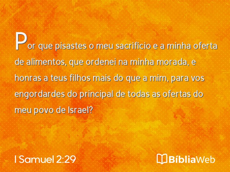 I Samuel 2:29 em imagem para compartilhar
