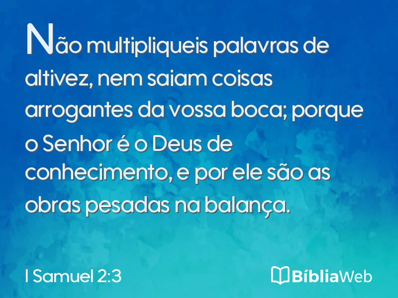 I Samuel 2:3 em imagem para compartilhar