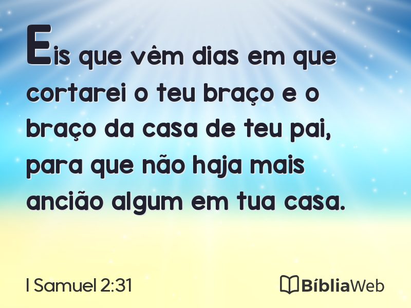 I Samuel 2:31 em imagem para compartilhar