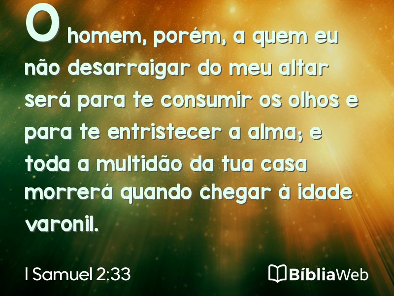 I Samuel 2:33 em imagem para compartilhar