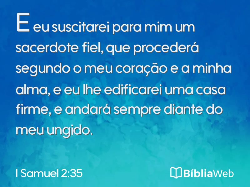 I Samuel 2:35 em imagem para compartilhar
