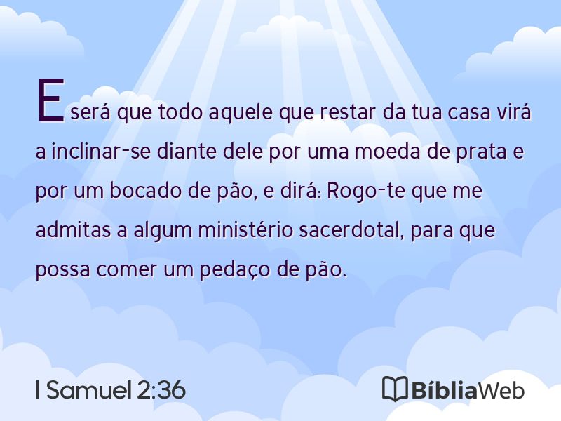 I Samuel 2:36 em imagem para compartilhar