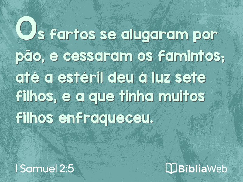 I Samuel 2:5 em imagem para compartilhar