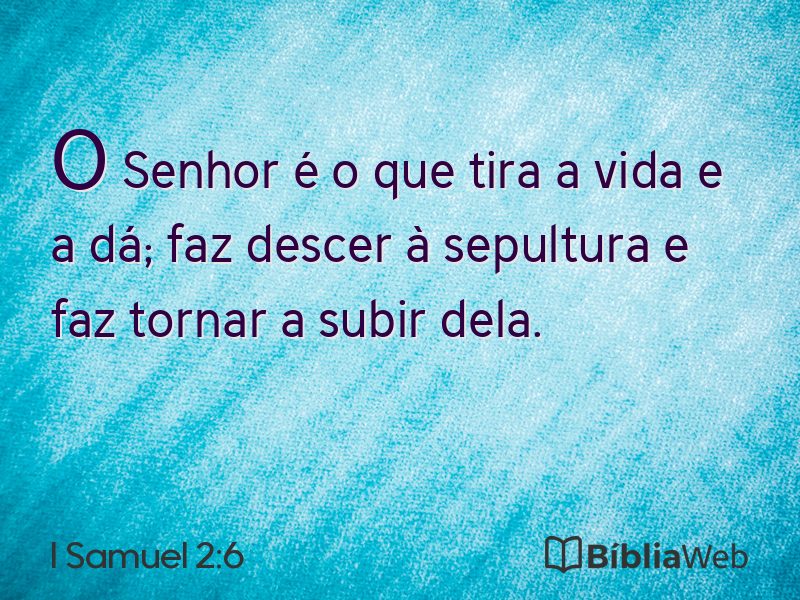 I Samuel 2:6 em imagem para compartilhar
