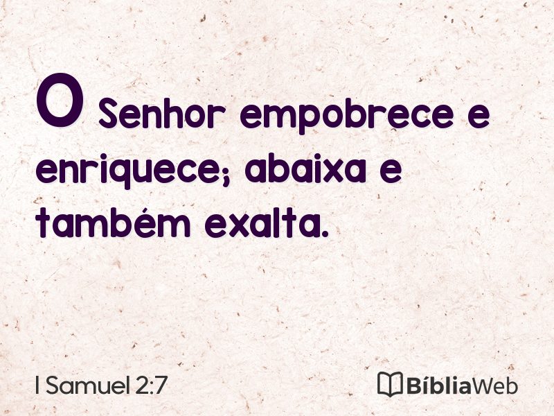I Samuel 2:7 em imagem para compartilhar