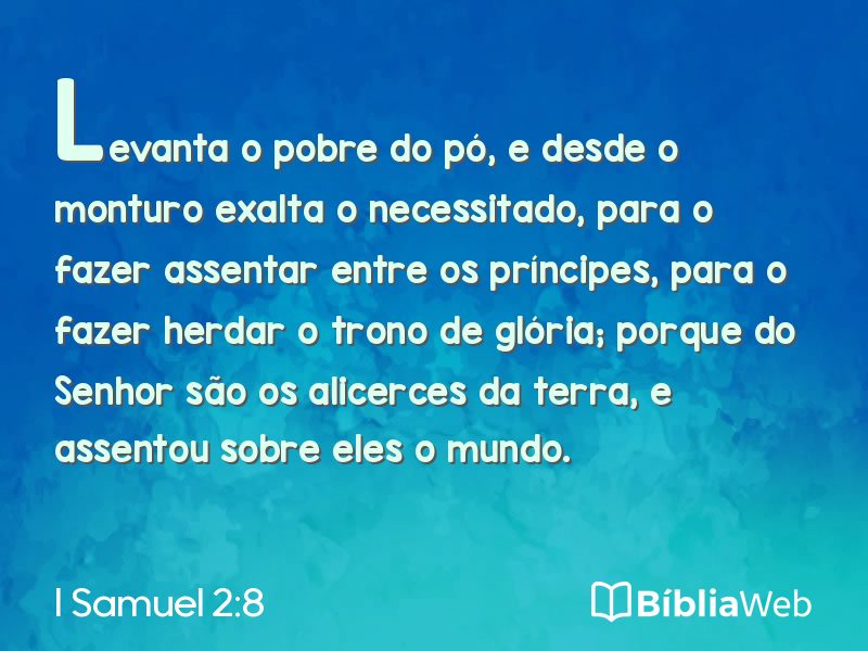 I Samuel 2:8 em imagem para compartilhar