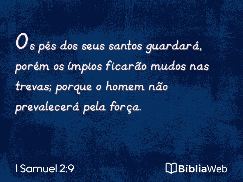 I Samuel 2:9 em imagem para compartilhar