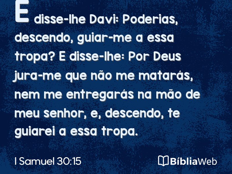 I Samuel 30:15 em imagem para compartilhar