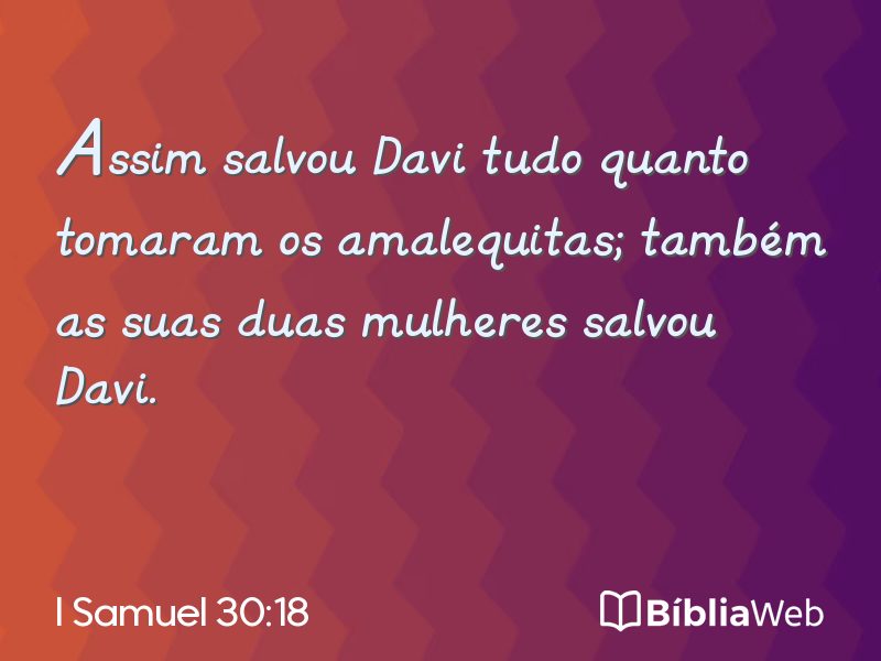 I Samuel 30:18 em imagem para compartilhar