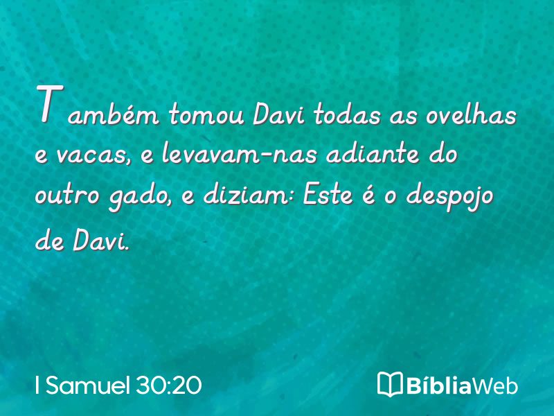 I Samuel 30:20 em imagem para compartilhar